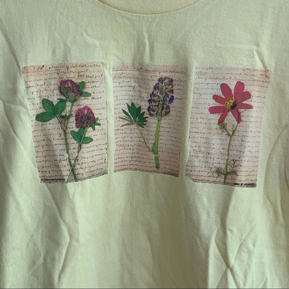 Vintage Floral Tee Shirt Air Waves - Picture 2 of 7